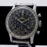 Breitling Vintage Navitimer Ref 806 Steel Black Gold Wing Logo Dial